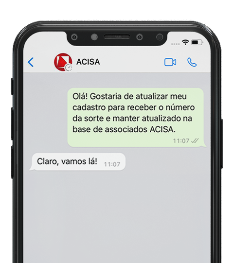 Imagem do celular com whatsapp
